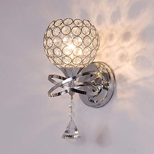 Mengjay Luxus Kristall-Wandleuchte LED Moderne Leuchte Anhänger Kristall Innen Wand Beleuchtung Decor Kristalllampe Kreativ Design Wandlampe für Wohnzimmer Schlafzimmer