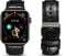 Compatible pour Bracelet Apple Watch 44/42mm 40/38mm Premium Cuir Motif Crocodile Bracelet Bande de Remplacement Compatible avec Apple Watch Se Séries 1 2 3 4 5 6,Black,42/44mm