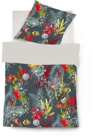 fleuresse Mako-Satin Bettwäsche 200x220 Fische Korallen Meer Exotic sea 114200-7