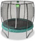 EXIT Toys Allure Premium Rundes Trampolin - ø253cm - Extra Lange Federn für erfahrene Springer - Mit Fußschutzsystem - Premium-Sicherheitsnetz - Wasserabweisend - Starkes kleines Trampolin - Grün