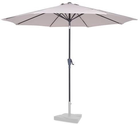 VONROC Sonnenschirm Recanati Ø300 cm – Stocksonnenschirm | Beige