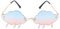 VALICLUD 1 Paar Wolken Sonnenbrille Randlose Sonnenbrille Wolkenform Mit Blitz 90Er Sonnenbrillen Cool Disco Sonnenbrille Eyewear Kreative Lustige Neuheit Party Sonnenbrille Fancy Photo Booth