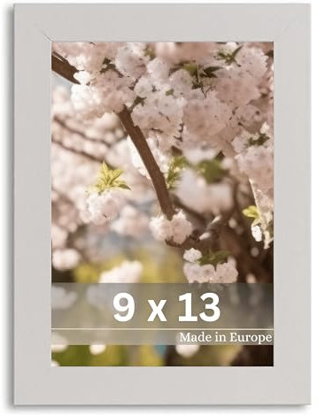 VictoR Bilderrahmen Klee 9x13 cm in grau - moderner schlichter Fotorahmen Holz 9x13 - Bilderrahmen 9x13 grau