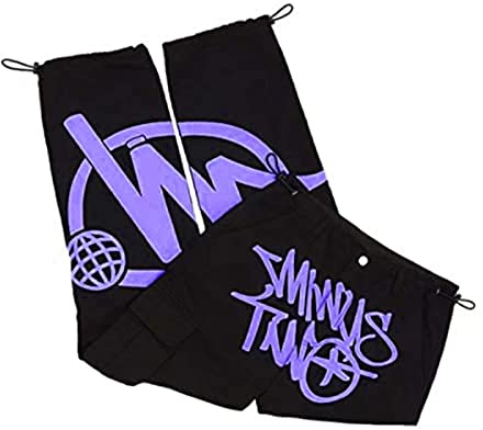 Firulab Y2k Cargo Hosen Unisex Minus Two Pants Gerade Street Pocket Hohe Taille Gedruckt Hip Hop Mann Frauen Lässige Baggy Hosen