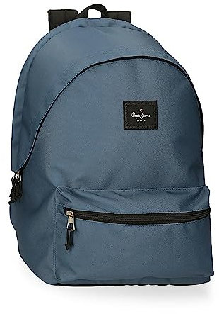 Pepe Jeans Aris Laptop-Rucksack, Doppelfach, 31 x 44 x 15 cm, Polyester, 20,46 l, blau, Talla única, Laptoprucksack mit doppeltem Fach