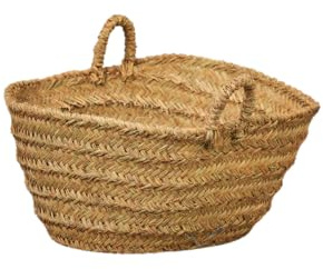 Capazo de Esparto o Leñero Ovalado - Extra Grande - Ref. 7109-5 | Su gran capacidad permite almacenar leña, mantas o cojines con la resistencia y el encanto de la artesanía tradicional.