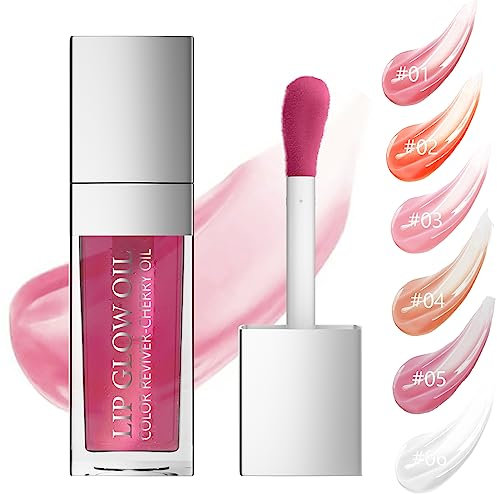 Lip Oil Gloss Probuk 8 ml Hydra Lipgloss,Lucidalabbra di Natural Olio Idratante per Labbra,Plumping Olio Labbra Lucido e Ldratante Non Appiccicosa,Effetto Rimpolpante e Idratante(05#)