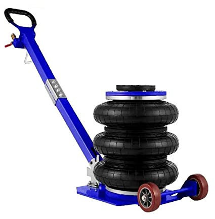 JVDDI 5 Tonnen pneumatischer Wagenheber mit Dreifachbeutel, Luftheber mit verstellbarem Griff, schnelle Hubhöhe, 40 cm, for Minivan, SUV, ORV
