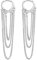 Silber 925 Creolen Ohrringe Kette Damen, Sterling Silber 925 Ohrringe Kette Boho Creolen Kleine mit Kette, Silber Ohrringe mit Anhänger Baumelnde Kleine Creolen mit Ketten Ohrringe Boho Damen Frauen