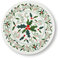 Excelsa Christmas Holly Set 6 Piatti Panettone, Porcellana, Diametro 31 cm.