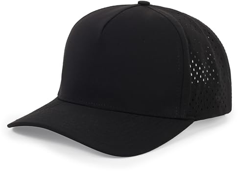 HH HOFNEN Quick Dry Baseball Cap Mesh Snapback Hat Sun and Rain Protection Golf Ball Cap for Men Women Black