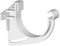 4Home&Garden | Rinnenhalter Strinbretthalter Traufbretthalter | Kunststoff PVC Farbe Weiß | Dachrinnensystem 60 mm Typ250 Fallrohr DN 60