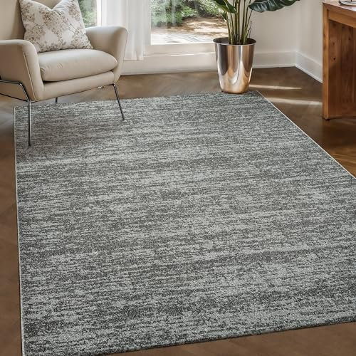 SANAT Oslo Teppich für das Wohnzimmer - Teppich mit modernem Design, Geeignet für Wohnzimmer, Flur, Esszimmer, Schlafzimmer, Küche und Kinderzimmer - Grau, Größe: 120 x 170 cm