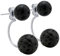 Ohrringe und Ohrstecker Schwarz Natürliche Lava Gestein Stein Perle Knopf Ohrringe DIY Aromatherapie Ätherisches Öl Diffusor Damen Schmuck Schmuck Mode Geschenke