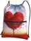 yomeeaaaa Rucksack mit Kordelzug, Turnbeutel, Kordelzugbeutel, Herz-Baum, Kordelzugbeutel für Reisen, Schwarz , One size