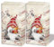 20 einzelne Taschentücher Weihnachten Niedlicher Zwerg mit Hase. 2 Packungen mit 10 einzelnen Papiertaschentücher bedruckt als Geschenk.