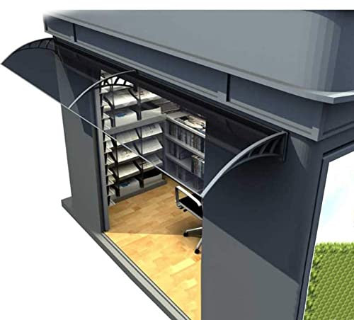 Fenstermarkise, Türvordach, Türmarkise mit Schwingtorabdeckung, Haustür-Außenterrassenüberdachung, Sonnenschutz, UV- und Regen-/Schneeschutz, Polycarbonat-Lichtdurchlässige Platte, Halterung aus