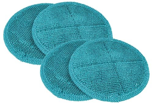 vhbw 4X Wischbezug kompatibel mit Clean Maxx Akku-Spray-Mopp 360 Wischmopp - Ersatzkopf, Polyester/Polyamid türkis