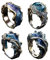 NOLOWY Verstellbare Ozean-Ringe, inspirierendes Meer, elegantes Design, Silber, stabile Legierung, Harz, handgefertigte Geschenke für Frauen