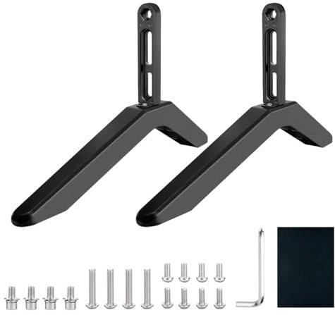 Laroal Patas de Pedestal para Base de TV Patas de Montaje para Soporte de TV de Mesa Universal Patas de Repuesto para Soporte de TV con Tornillos para la mayoría de Plasma de 32 a 65