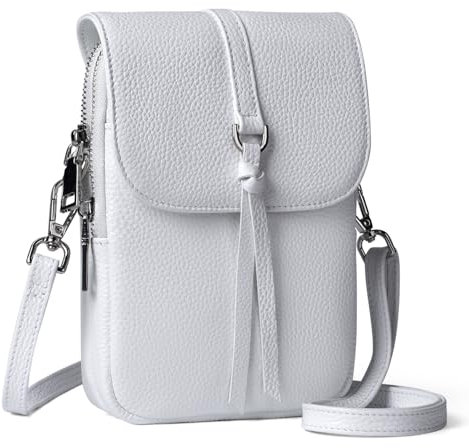 befen Echtleder Handytasche zum Umhängen Damen, RFID-Blockierung Handy Umhängetasche Damen Klein Handtasche Leder, Handytasche mit Geldbörse zum Umhängen, Crossbody Bag mit Verstellbar Schultergurt