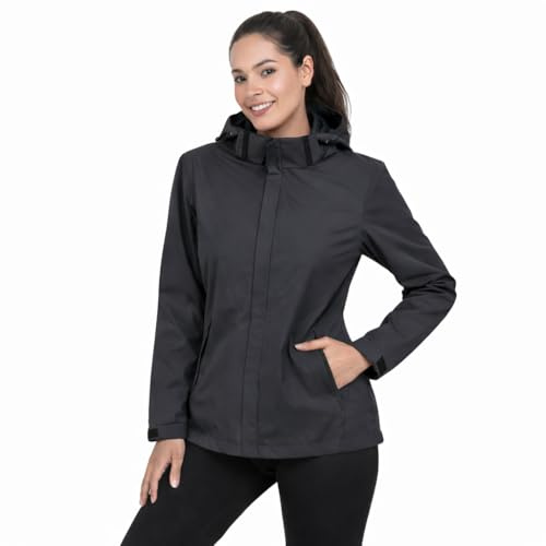 Blu Apparel Giacca impermeabile da donna, giacca antipioggia da donna, antivento, traspirante, foderata in rete
