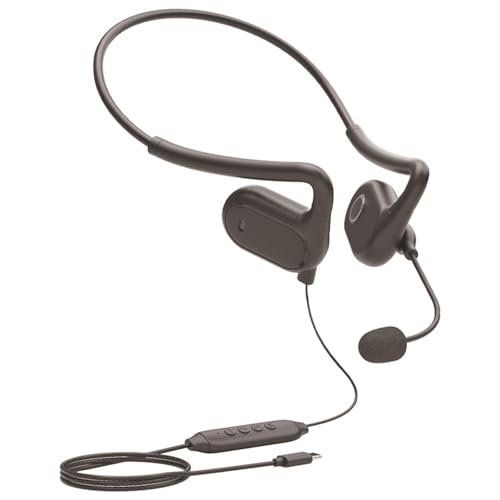 USB-C-Kopfhörer mit Mikrofon, Nackenbügel, Überwachung, kabelgebunden, Stereo-Gaming-Headset, 7.1, Surround-Sound, Geräuschunterdrückung, für Anrufe, Arbeit, Sport, Fahren, Radfahren