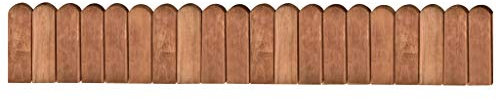 Holz Garteneinfassung Rolle Imprägniertes Kiefernholz braun 120cm für Beete, Ränder, Wege und Teiche