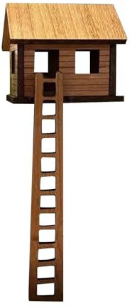 Mini-Baum-Pflanzgefäß, Zubehör, Holzhandwerk für Leiter, perfekt für Heim- und Gartenliebhaber, Heimdekoration, Beige, 7,6 x 2,5 x 7,6 cm