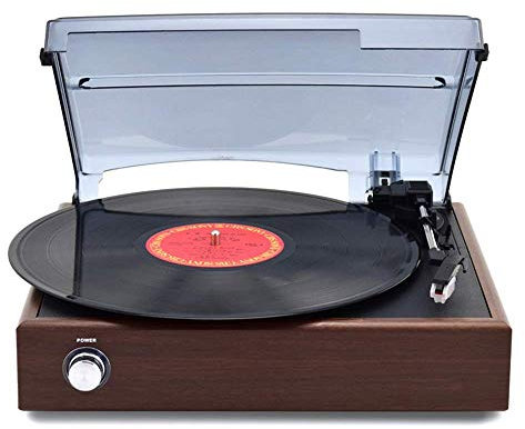 SGKOMN Tourne-disques rétro, Lecteur CD Bluetooth Domestique Moderne Gramophone Ancien Tourne-Disque Haut-parleurs intégrés Continental