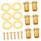 CATIEBYE 6Sets Guitar Tuner Nuts and Washers for Acoustic and Electric Guitars Easy Installation with Fixed Screws Durable Accessories for Folk Guitarists Finish