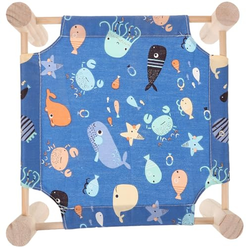 MOTHNUR Erhöhtes Hamsterbett Aus Holz Abnehmbares Kleintier Schlafbett Waschbares Hamster Haustierbett Für Käfig Kleintier Campingbett Für Hamster Und Frettchen