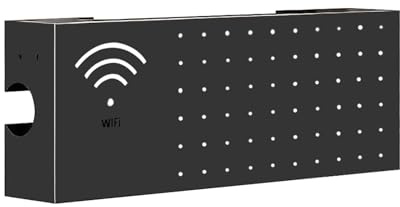 Cache Box Wi-Fi,Organisateur Multifonctionnel à Montage Murale en Acier Carbone | Armoire De Rangement Pour Routeur Wifi | Pour Maison Internet TV Bureau Panier À Livres Couverture Prise Réseau Sortie
