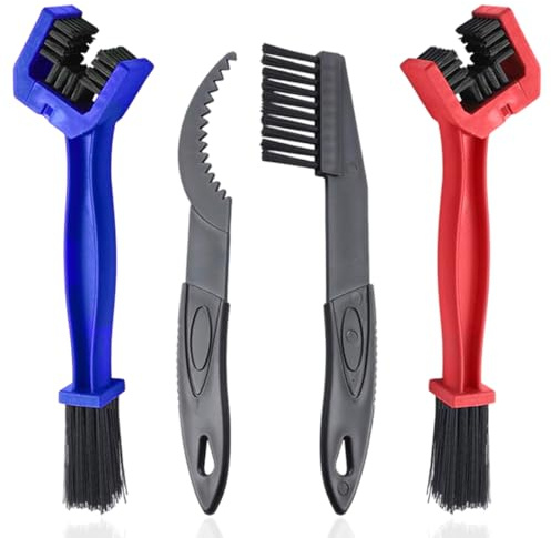 GWEOR 4 Pezzi Kit Pulizia Bici, Spazzola per la pulizia della bicicletta, Pulitore per Ingranaggi a Catena, Lavacatena da Bici Pulizia della Catena di, per i Tipi di Catene da Bici