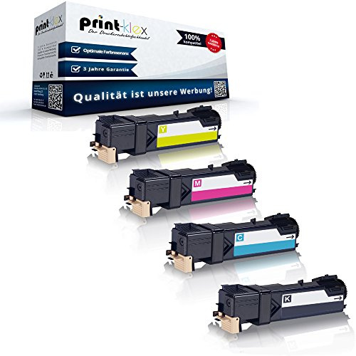4X Print-Klex Tonerkartuschen kompatibel für Xerox Phaser 6500 Phaser 6500 DN Phaser 6500 N Phaser 6500 Series Black Cyan Magenta Yellow Sparset - Eco Office Serie