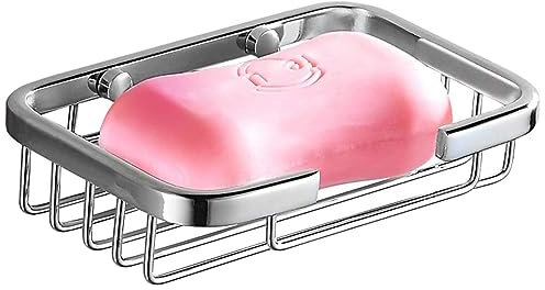 ThinkTop Solid Brass Chrome Finished Bathroom Shower Soap Basket Toilet Shower Soap Dish Holder Wall Mounted