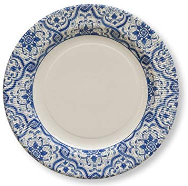 EX.TRA. Piatti Piani di Carta a Righe Arabesque 21 cm 8 Pezzi