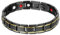 Cupimatch Herren Magnetarmband, 12mm Magnet Therapie Edelstahl schwarz Gold Armband Armreif Gesundheitsarmband, Magnete rot weiss in Link, mit Klappschließe