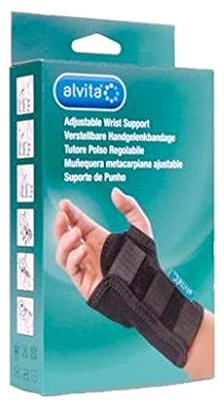 Alvita Tutore Polso Regolabile Colore Nero Taglia 1 (14-16 cm)