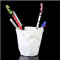 Naisidier Porte-stylo Conteneur de Stylo Crayon Vases Métal Porte-pot Organisateur de Stockage Papeterie Brosse Blanc 1: 6 Irrégulière