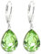 Ohrringe Grün Silber 925 Swarovski Kristalle Tropfen Silber Ohrhänger Hellgrün NOBEL SCHMUCK