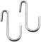 YourGift 10 Stück robuste S-Haken in S-Form zum Aufhängen in Küche, Bad, Schlafzimmer und Büro: Pfanne, Topf, Mantel, Tasche, Pflanzen (10 Stück/Silber/klein)