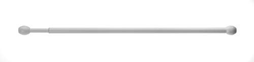 UNIVERSAL Twist and Fit Net curtain Tension Rod, Spring loaded, White, (91-154cm)