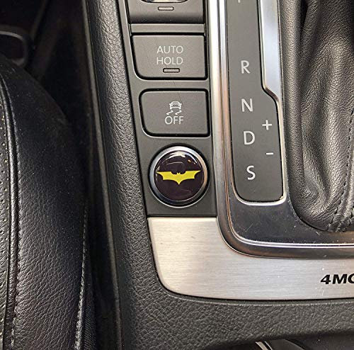 Start/Stop Knopf Cover 3D Gel Emblem Aufkleber (Batman schwarz/gelb)
