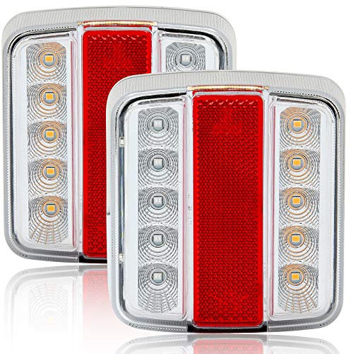 AGRISHOP Luces traseras 12V, Piloto impermeable para Iluminación del Remolque, Universal 12V Traseros LED Para Camion Coche con Homologation E-mark