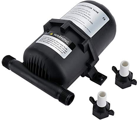 YaeMarine 0.75L 125 PSI Pre-Pressurized Accumulator Tank Pressure Storage Vessel Hold Water Under Pressure Water Pump Flow Control Internal Bladder 25oz for Boat,Marine, RV,Caravan