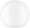 LUMIS Glass Pendant Globe Lampshade for Ceiling/Wall/Table/Floor Lights, 20.0cm Diameter (8”), Light Fitting Hole: 4.5cm, White, Two Holes