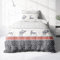 Träumschön Biber Bettwäsche 135x200 Winter - Rentier Bettwäsche 135x200 - Silberne Weihnachts Bettwäsche 135x200-100% Baumwolle