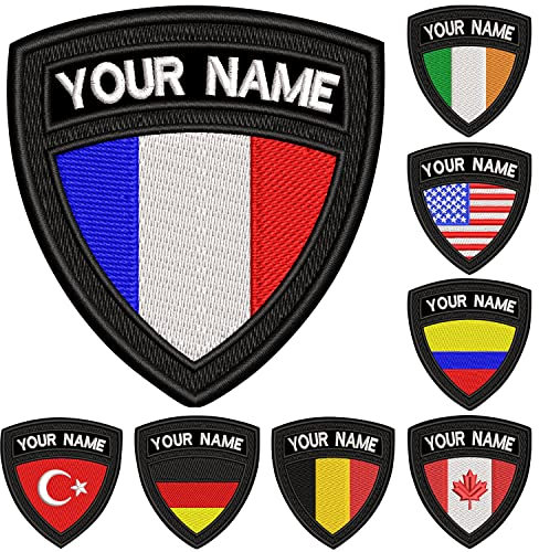 Misscase Patch de nom personnalisé, patchs de nom de broderie personnalisés, patchs militaires tactiques personnalisés, fer à repasser pour vêtements, sacs à dos, vestes…