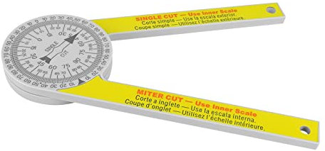 SPORTARC Gehrungssäge, Winkelmesser, Aluminium, 17,8 cm, Winkelmesser, Winkelsucher mit Präzision innen und außen, Gelb